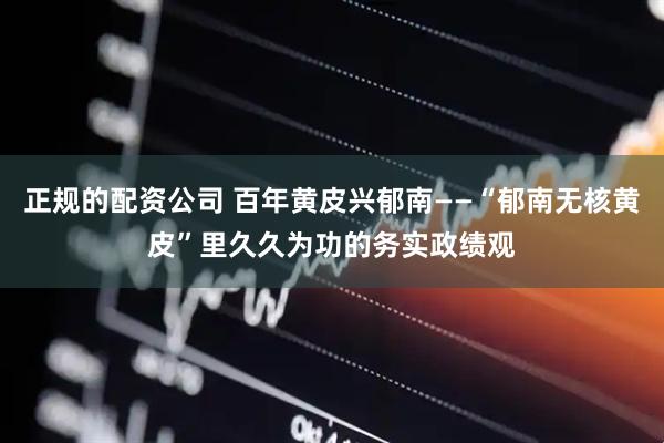 正规的配资公司 百年黄皮兴郁南——“郁南无核黄皮”里久久为功的务实政绩观
